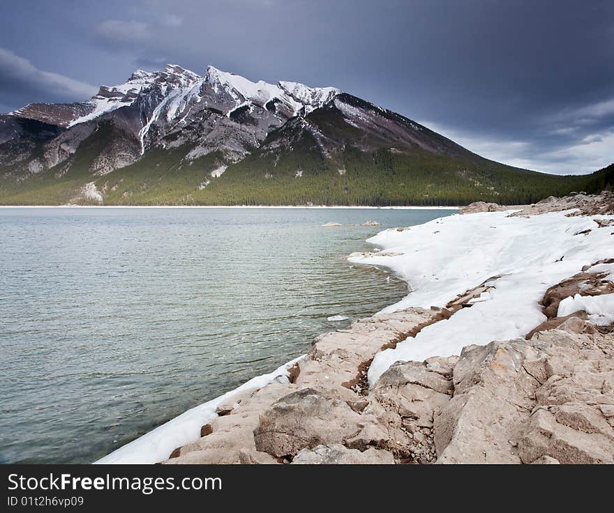 Mountain landscape of Banff National Park in Alberta, Canada