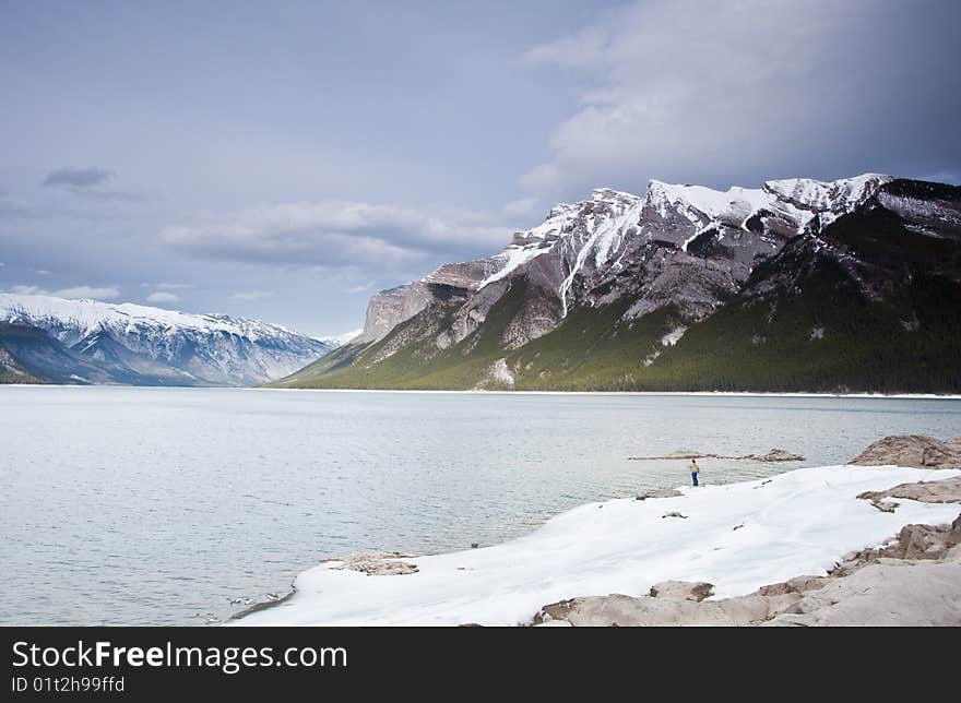 Mountain landscape of Banff National Park in Alberta, Canada