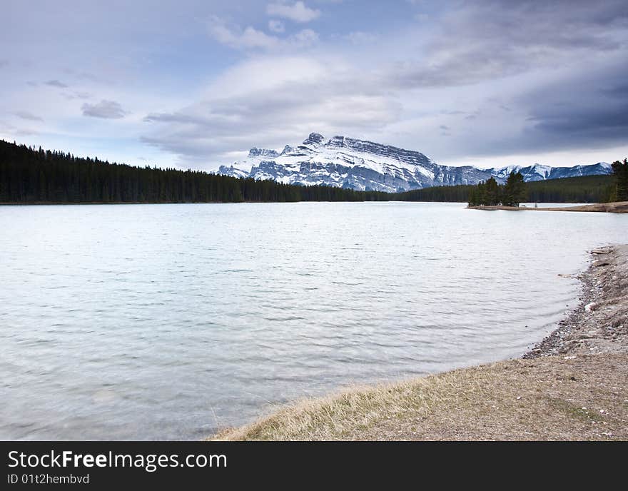 Mountain landscape of Banff National Park in Alberta, Canada