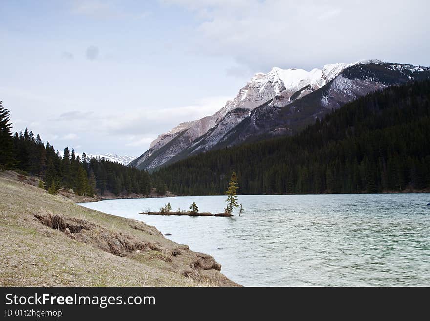 Mountain landscape of Banff National Park in Alberta, Canada