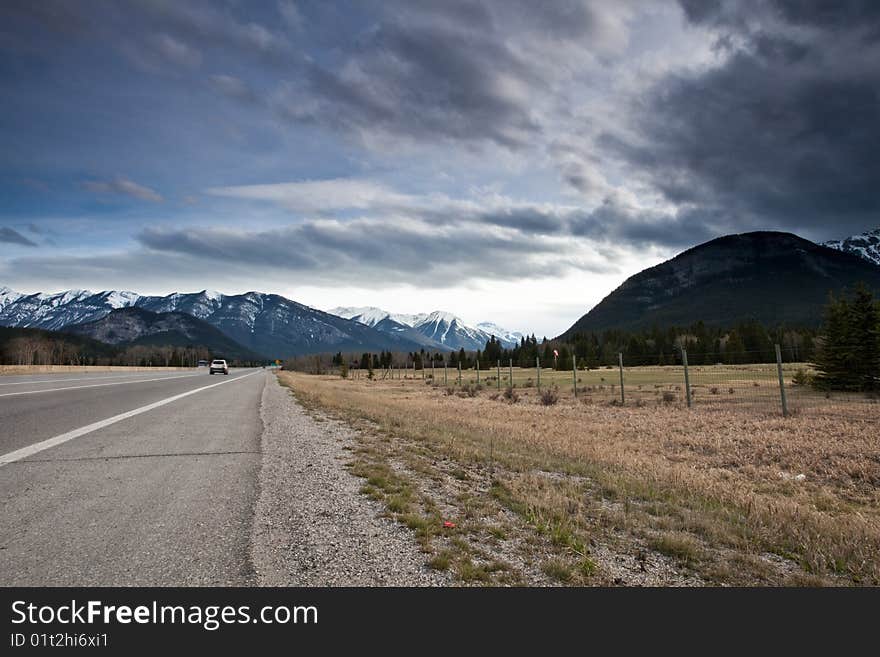 Mountain landscape of Banff National Park in Alberta, Canada