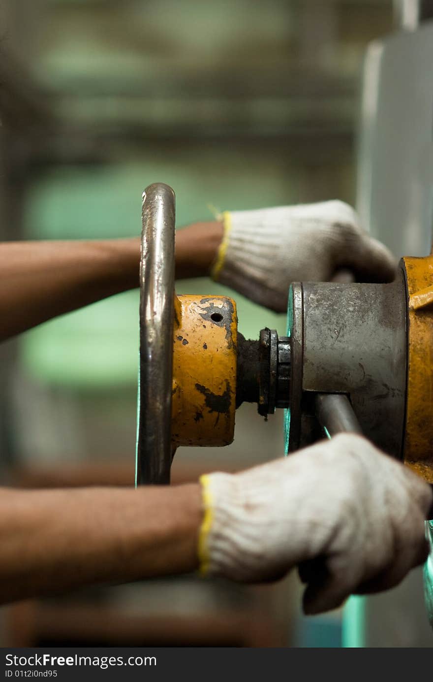 Controls Of Old Drilling Machine