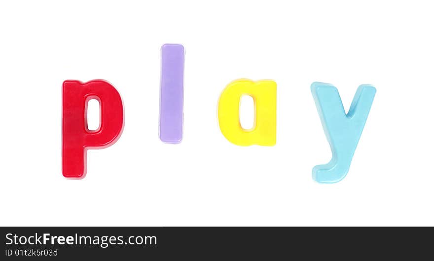 Play, Colorful Set Of Letters