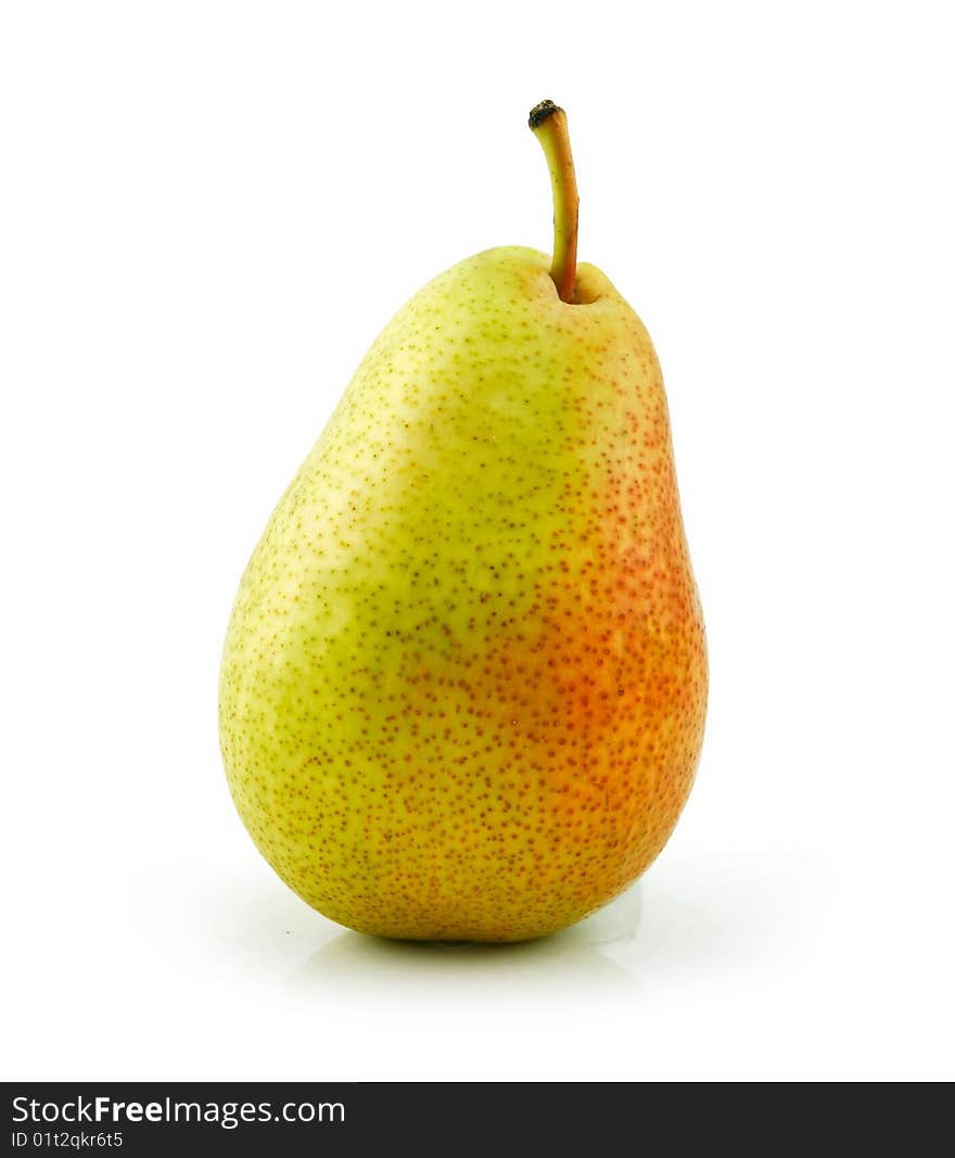 Tasty Ripe Green Pear Isolated