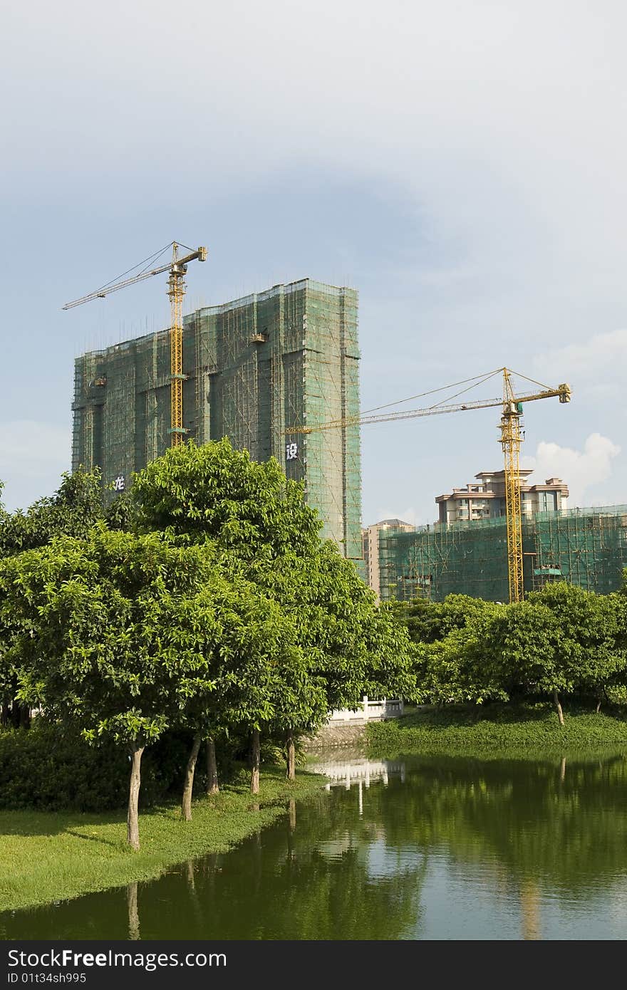 One part of city under construction,Foshan,Canton,China