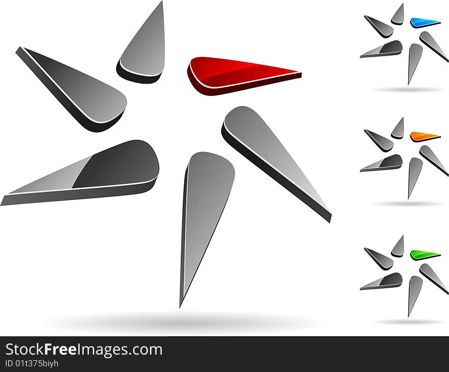 Abstract company symbol. Vector illustration.