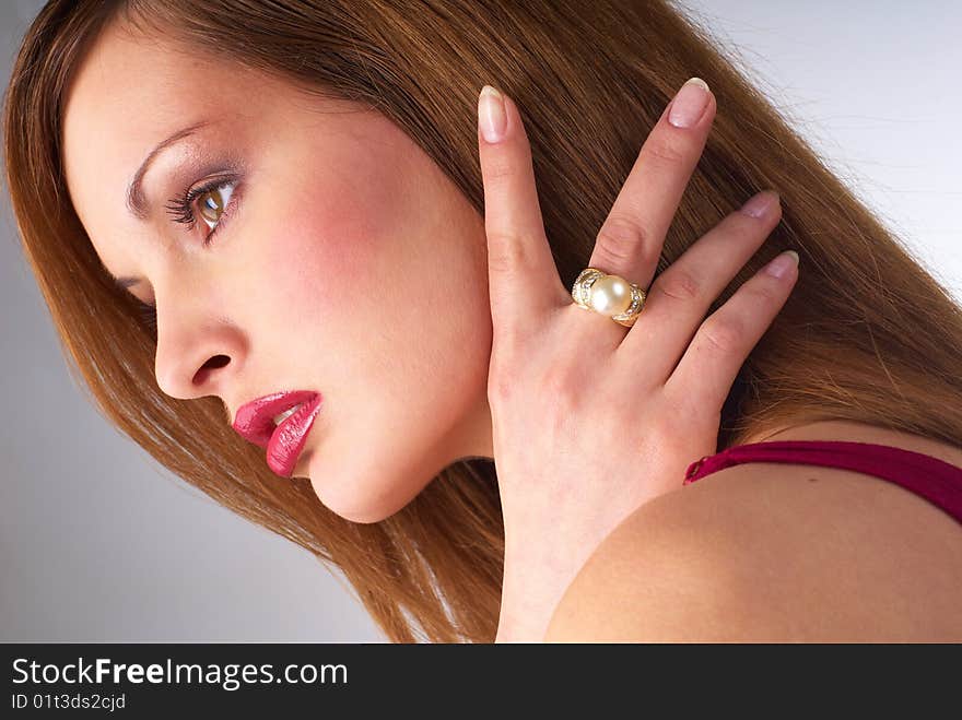 The woman and jewelry