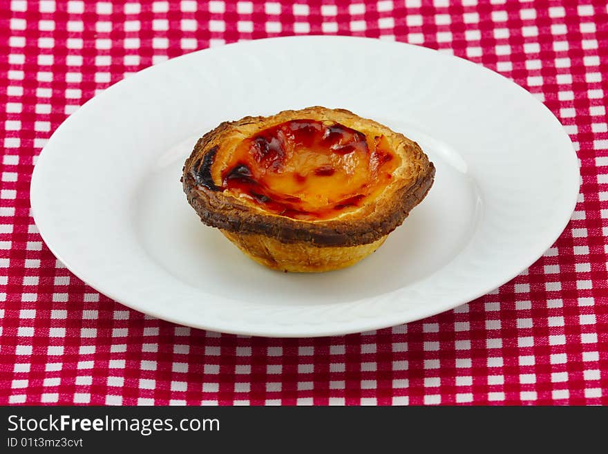 Cake on a white plate