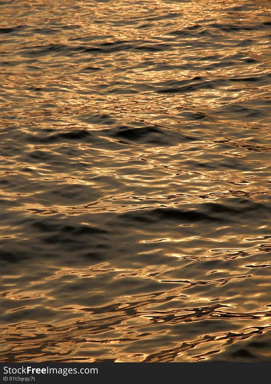 Reflection of light in the sunset. Reflection of light in the sunset