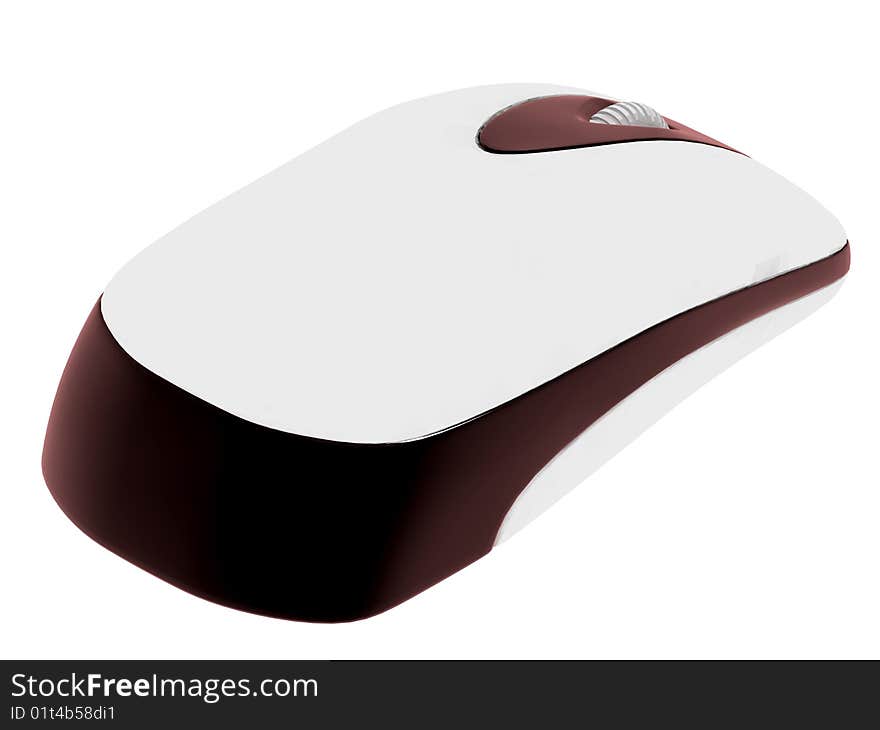 3d computer mouse isolated on a white background