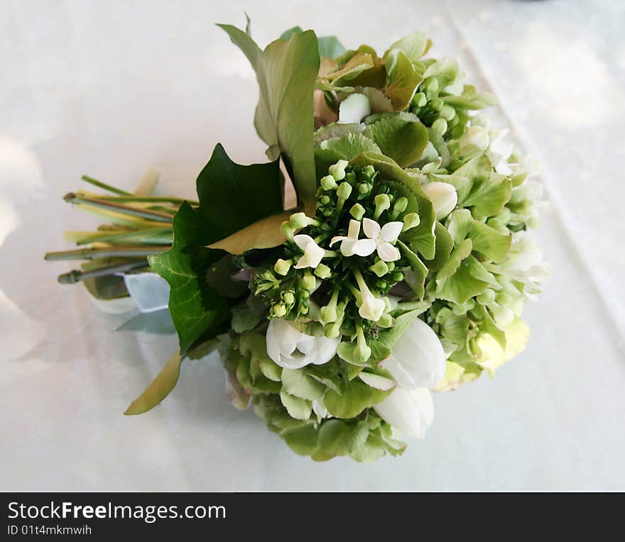 A bouquet of flowers for a wedding