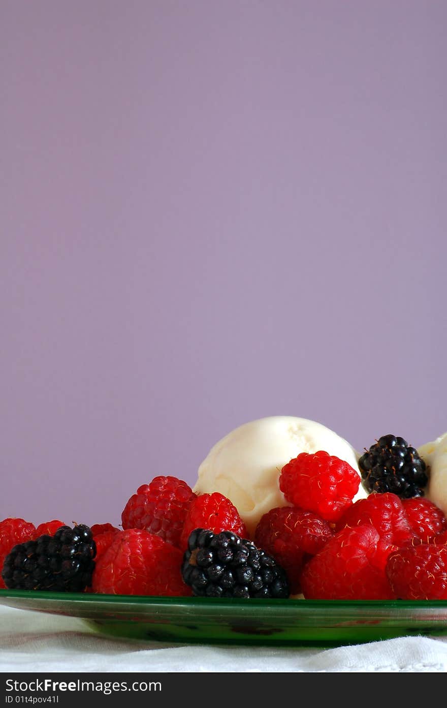 Ice Cream and Berries