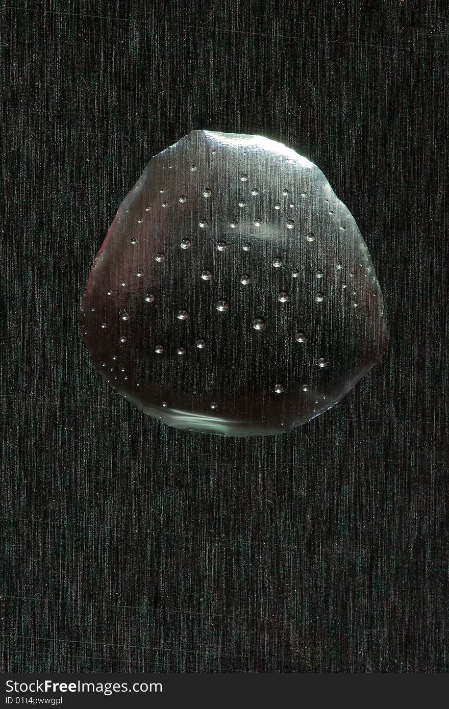 Water bubble with bubbles inside with grey background. Water bubble with bubbles inside with grey background