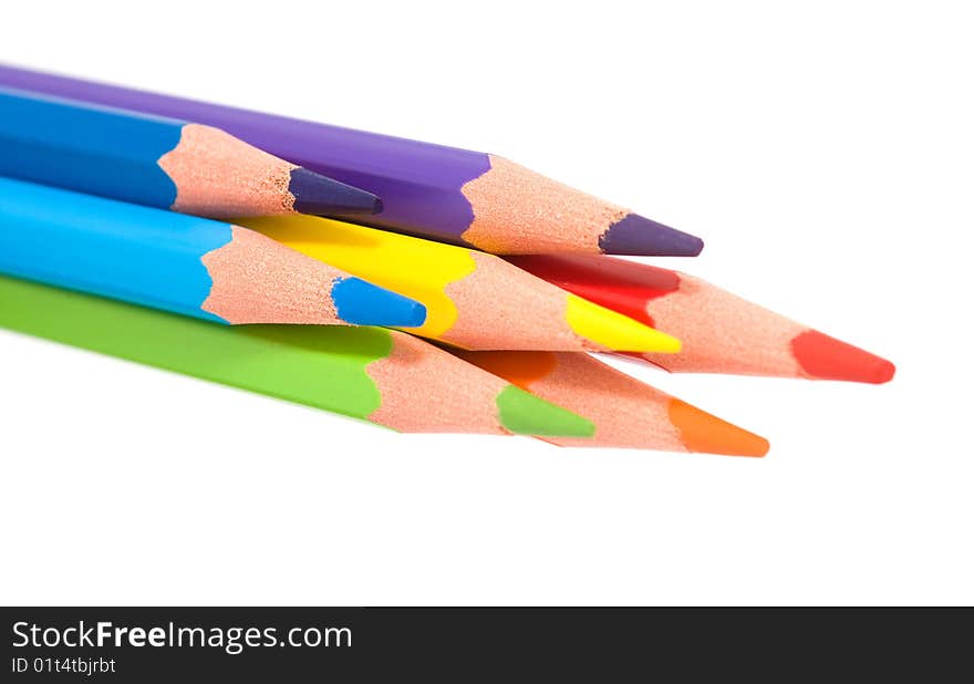 Color pencils isolated on white