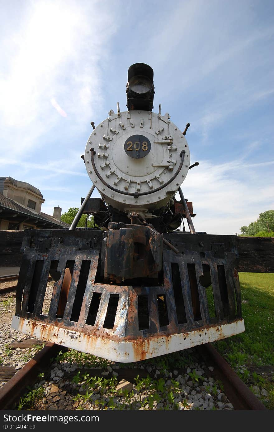 Image taken of an old train resting at French Lick train station