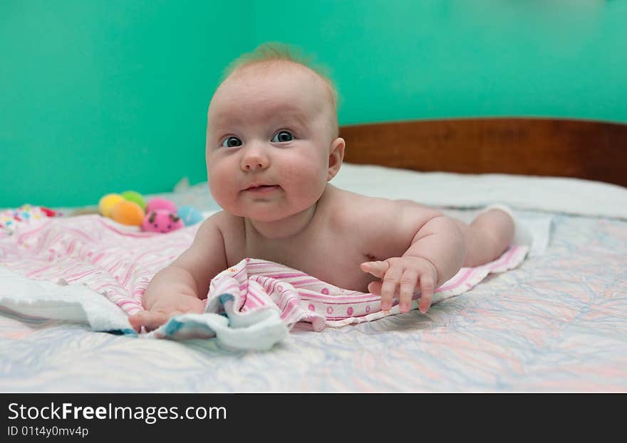 Portrait of the happy baby