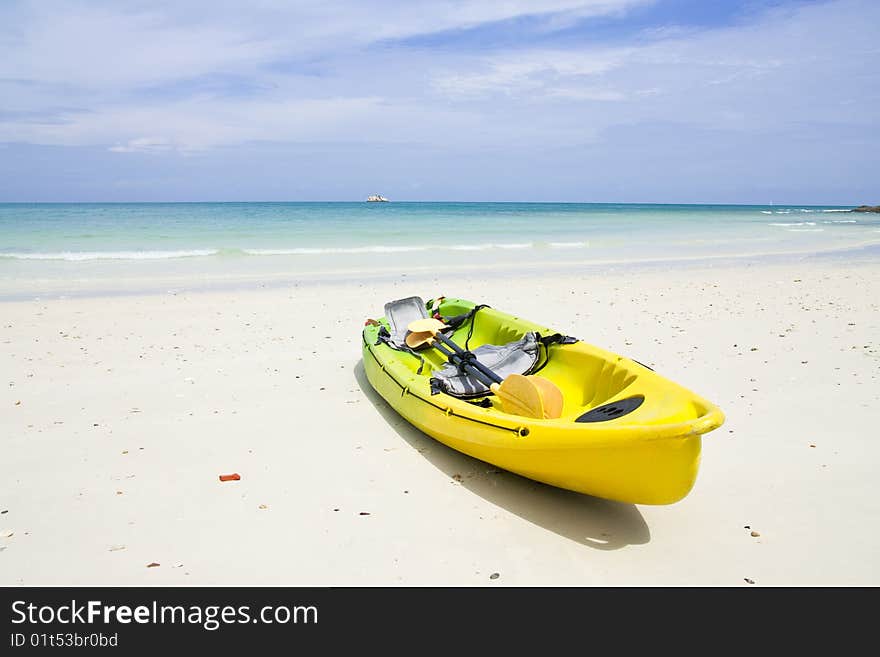 Boat on beach of Thailand