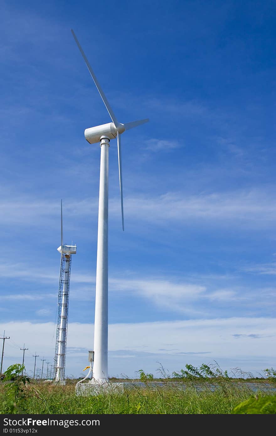 Wind turbine generator in country of Thailand