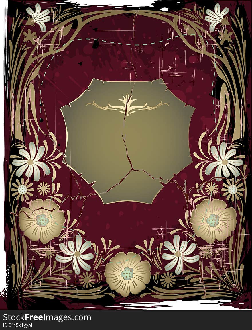 Vintage Floral Frame