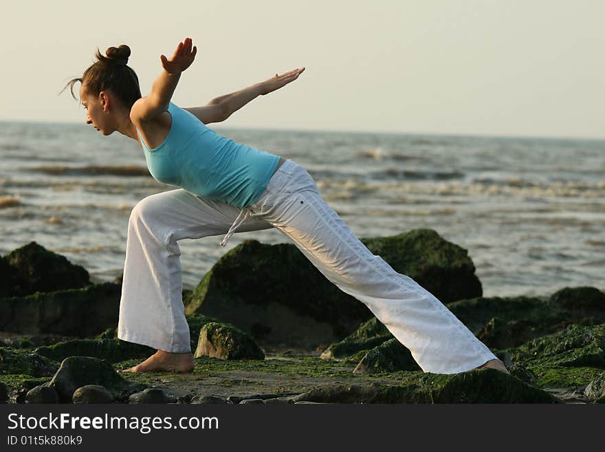 Active Yoga by sunset