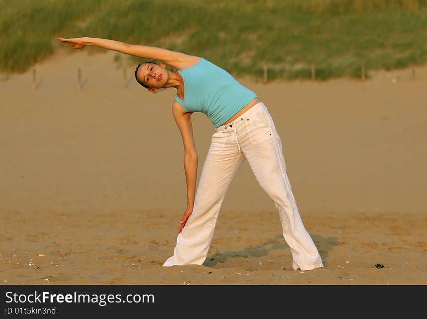 Workout on the beach