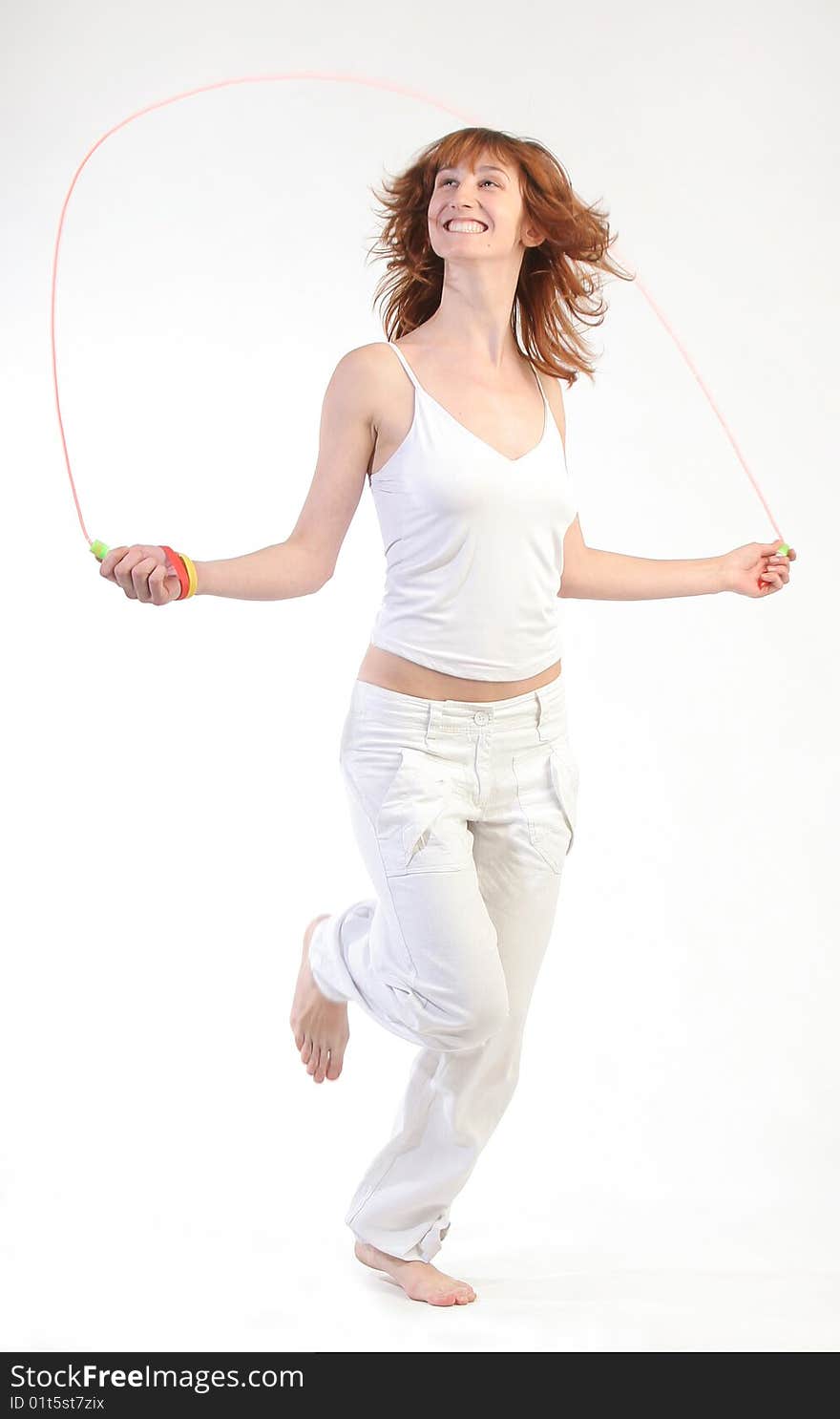 Girl Jumping With Skipping Rope