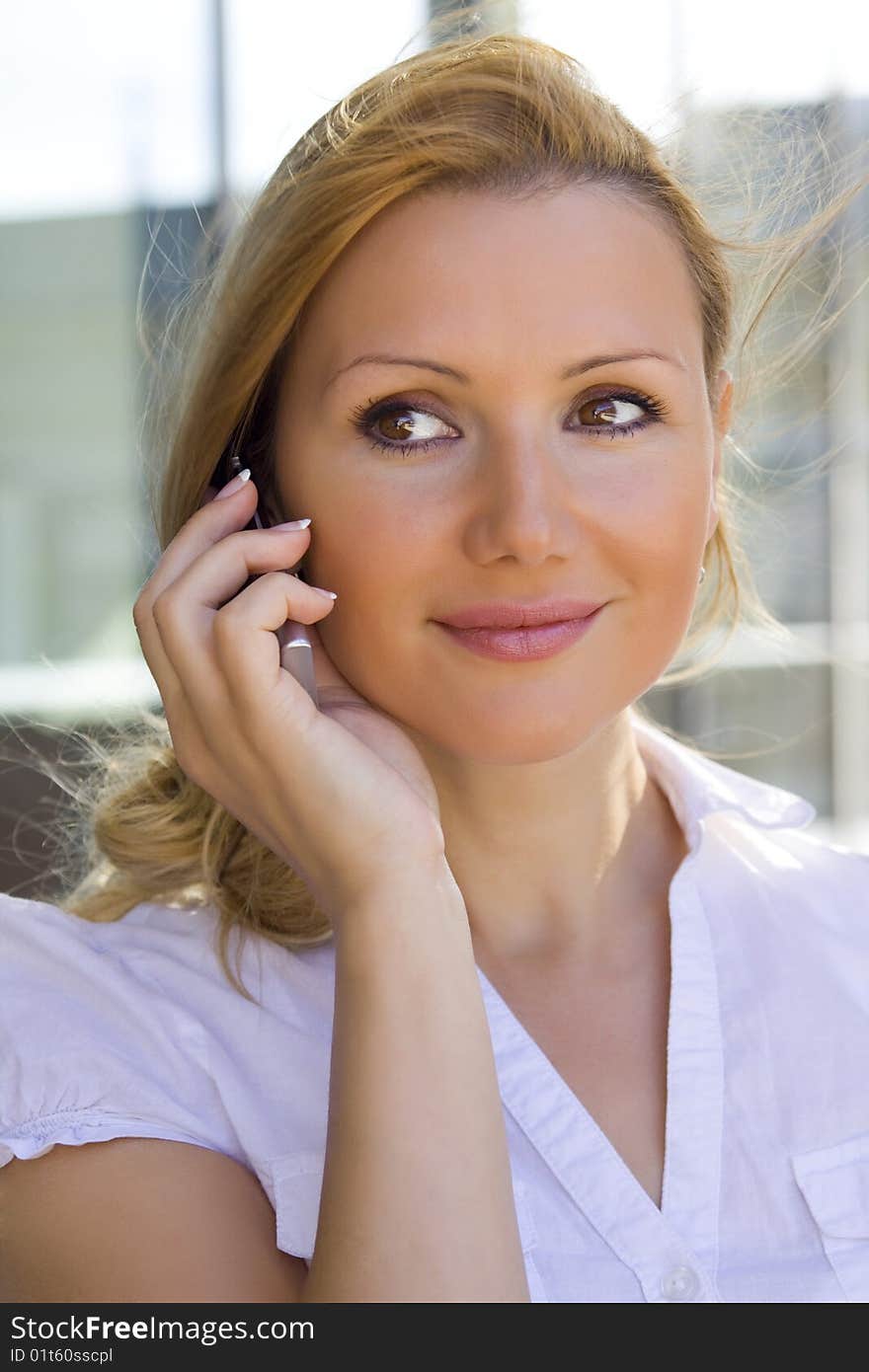 Young Woman On The Phone