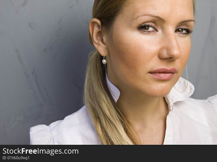 Portrait of young beautiful woman