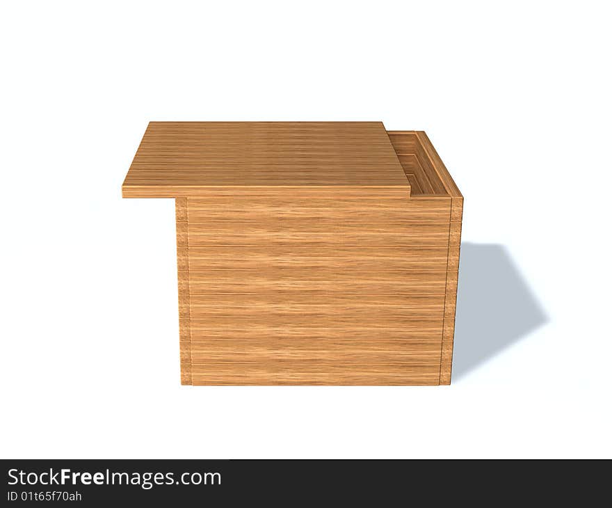 3d image of a open box.