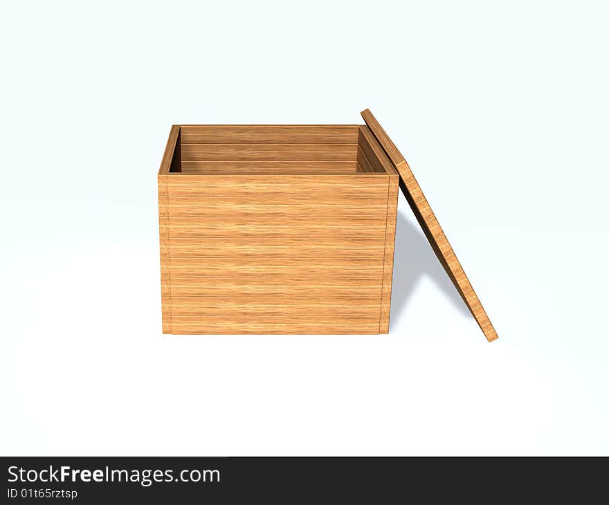 3d image of a open box.