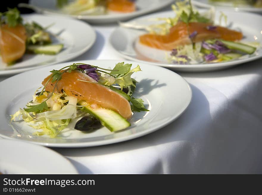 House-cured Arctic char with fennel, asparagus, and Meyer lemon relish. House-cured Arctic char with fennel, asparagus, and Meyer lemon relish