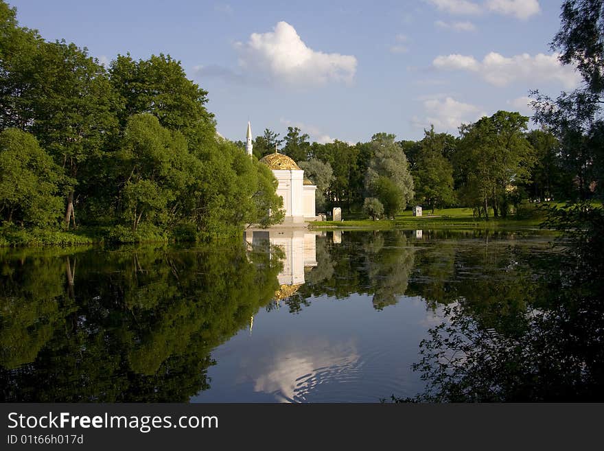 A view on the central lake in Tsarskoe selo. St. Peterburg region. A view on the central lake in Tsarskoe selo. St. Peterburg region.