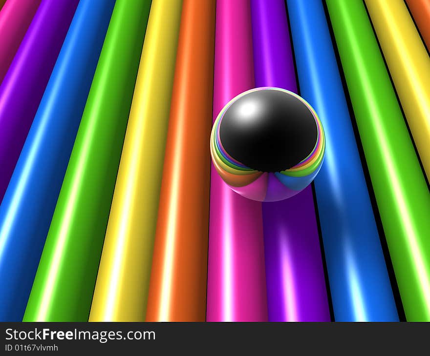 Rainbow style ball