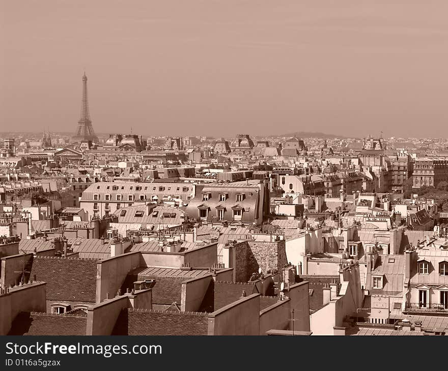 A view of Paris from the Centre George Pompidou. A view of Paris from the Centre George Pompidou