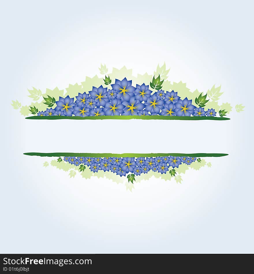 Floral frame with summer flowers