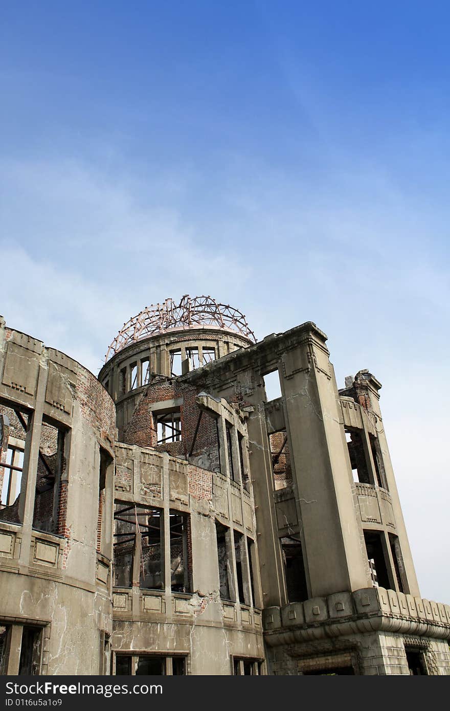 A-Bomb dome, hiroshima, Japan. Memorial to the atomic bomb being dropped on Hiroshima.