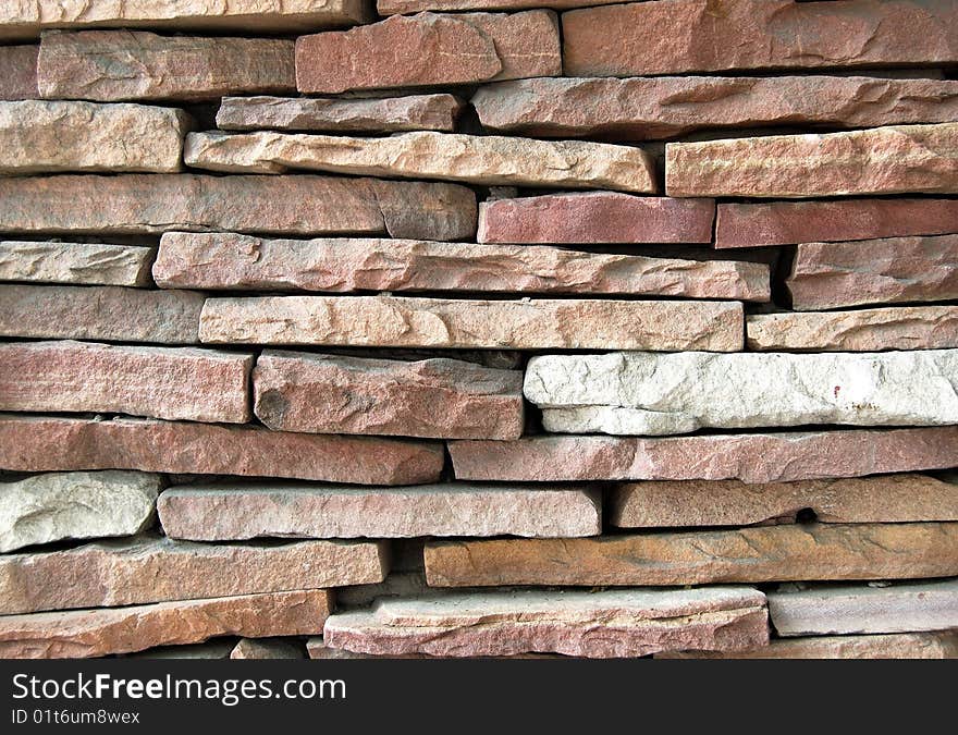 Part of the stone wall. Close up.