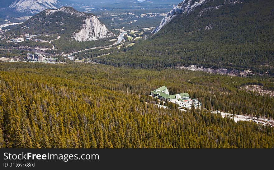 View from the top of Sulphur Mountain. View from the top of Sulphur Mountain