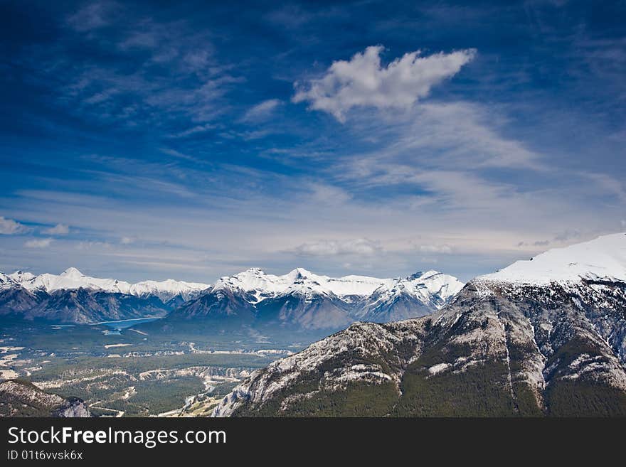 View from the top of Sulphur Mountain. View from the top of Sulphur Mountain