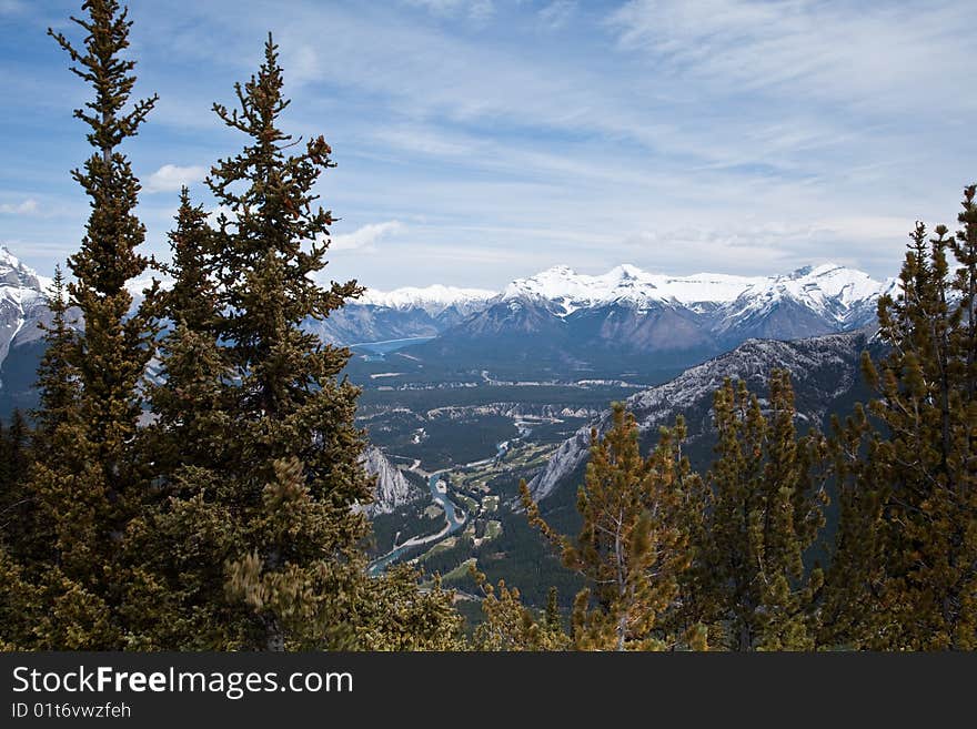 View from the top of Sulphur Mountain. View from the top of Sulphur Mountain