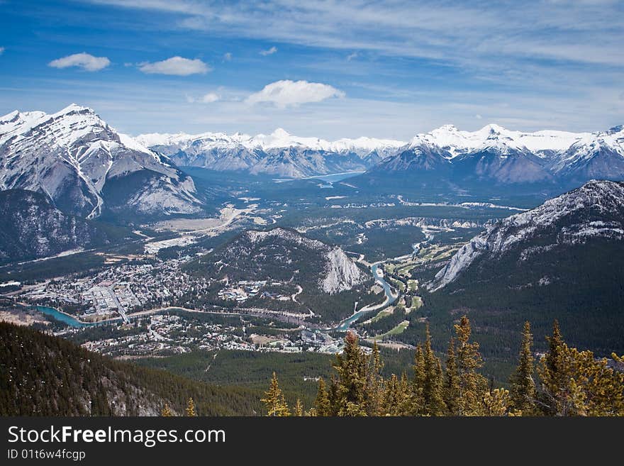 View from the top of Sulphur Mountain. View from the top of Sulphur Mountain