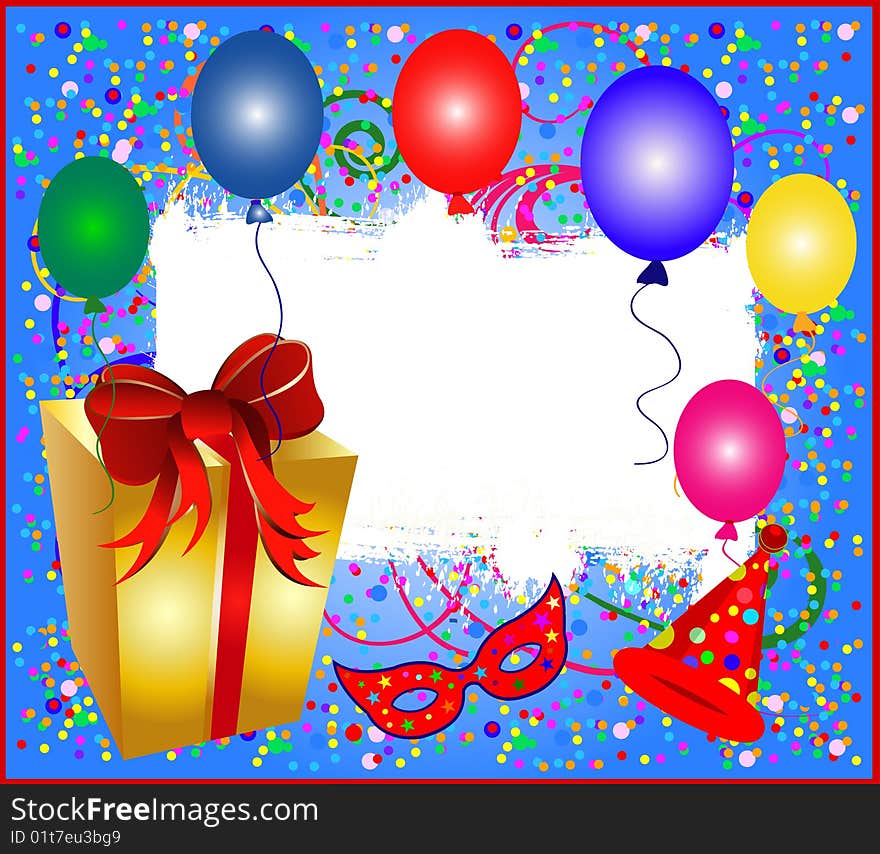 Colorful party background with balloons