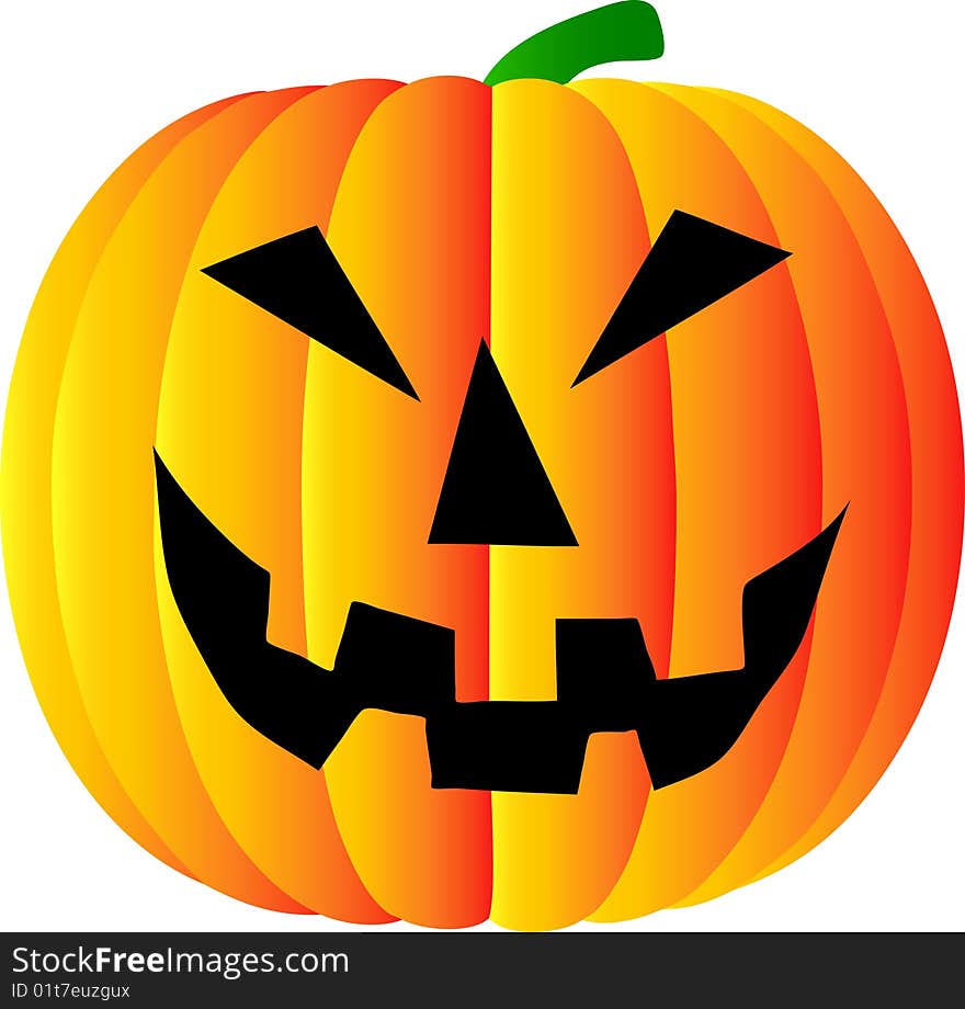 Pumpkin on white background