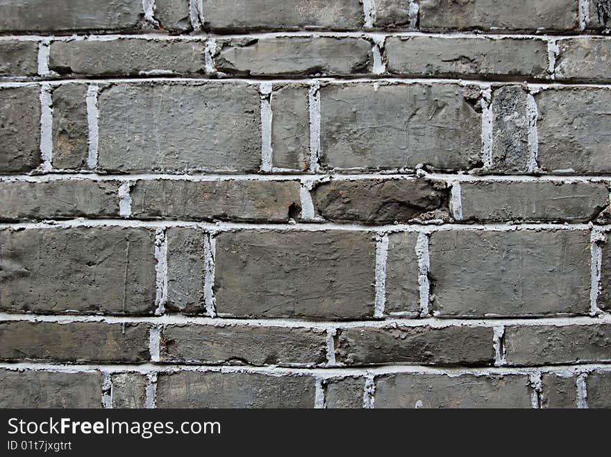 Old brick wall from a house