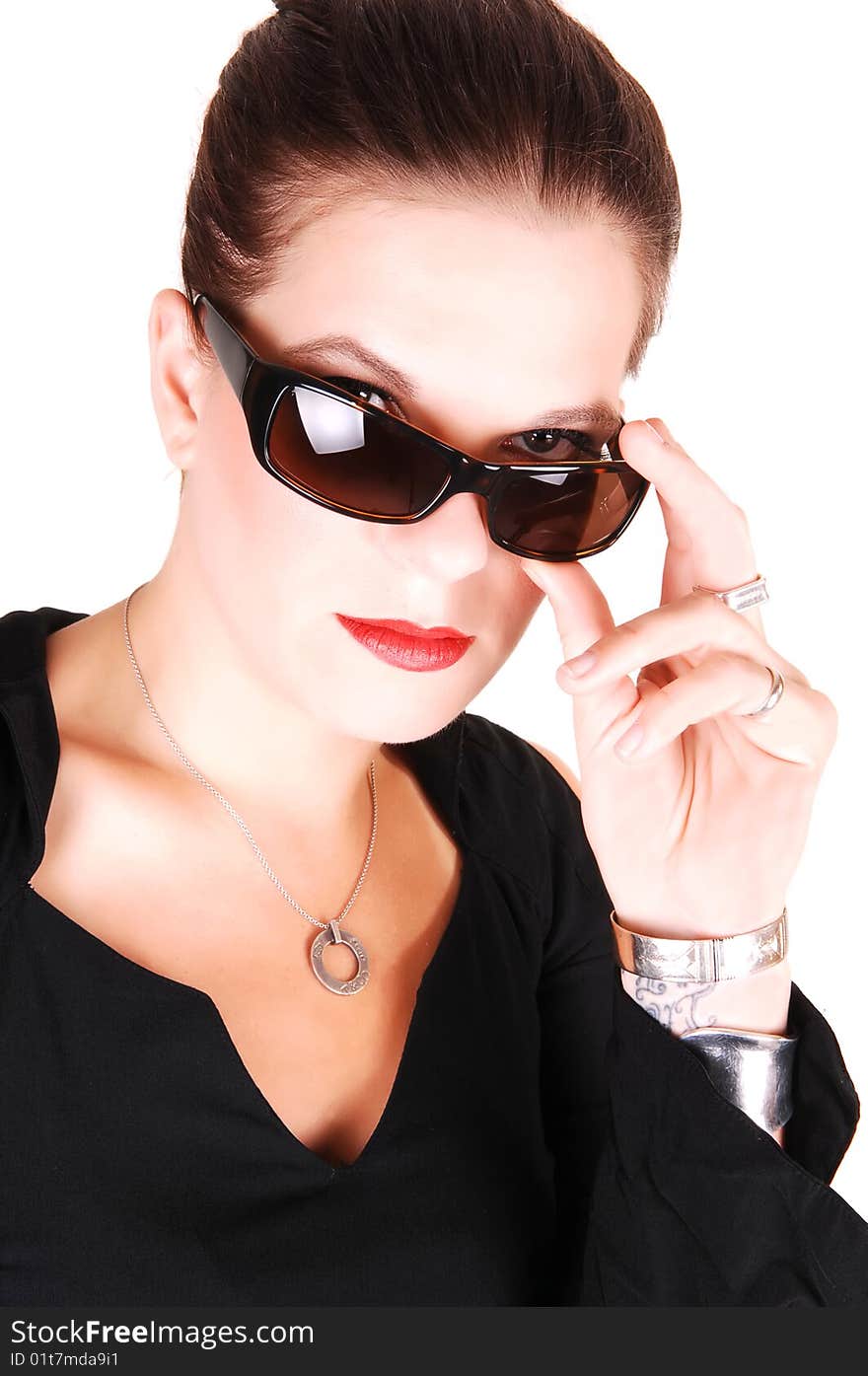 Young woman with sunglasses.