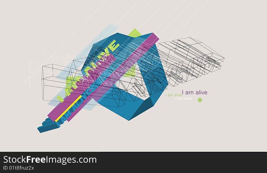 Abstract background design with colourful lines.