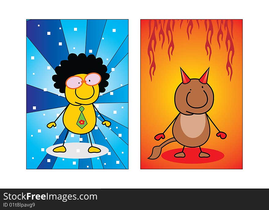 Fun disco and devil boy Available as vector too. Fun disco and devil boy Available as vector too.