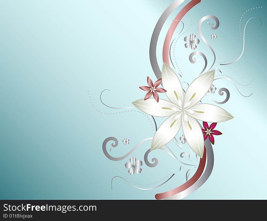 Abstract floral background, vector illustration