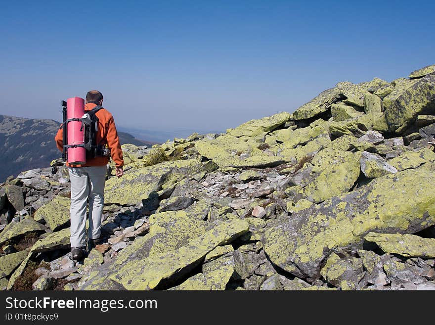 Hiking in the Carpathian mountains