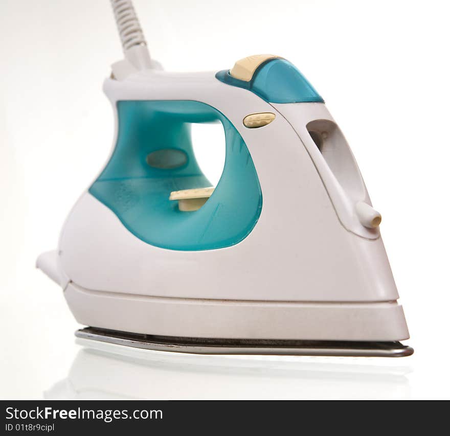 Picture of white blue electric iron